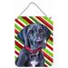 Caroline's Treasures Black Great Dane Puppy Candy Cane Holiday Christmas Painting Print Metal | 16 H x 12 W x 0.05 D in | Wayfair LH9593DS1216