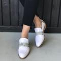 Anthropologie Shoes | Colorblock Patent Leather Oxford Loafers | Color: White | Size: 7.5
