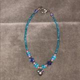 Disney Jewelry | Disney Charm - Beaded Bracelet | Color: Blue/Purple | Size: Os