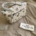 Coach Bags | Coach White Leather Floral Hand/Shoulder Bag Nwt | Color: White/Yellow | Size: 12” L X 9” H