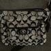 Coach Bags | Canvas Coach Print Black And Gray Bag | Color: Black/Gray | Size: 9” W X 7” H