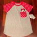 Disney Shirts & Tops | Minnie Mouse T Shirt | Color: Gray/Red | Size: 5g