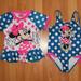 Disney Swim | Disney 5t Minnie Mouse Rash Guard Swimsuit 2 Pc | Color: Blue/Pink | Size: 5tg