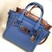 Coach Bags | Coach Swagger 21 Satchel Pebble Leather Bag Lapis | Color: Blue | Size: Os