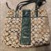 Coach Bags | Coach Signature Stripe Python Black Purse Tote | Color: Tan | Size: Os