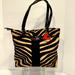 Coach Bags | Coach Zebra Nylon Tote/ Shoulder Bag | Color: Black/Cream | Size: Os