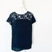 Anthropologie Tops | Maeve (Anthropologie) Top Black, Lace Detail Sz M | Color: Black | Size: M