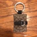 Coach Accessories | Coach Brown And Tan Monogram Keychain | Color: Brown | Size: Os