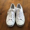 Converse Shoes | Converse Leather Sneakers | Color: Silver | Size: 6.5