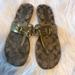 Coach Shoes | Coach Gold Sandals, Size 8 | Color: Brown/Gold | Size: 8