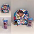 Disney Other | Nwt Doc Mc Stuffins Set Mini Backpack And Cup New | Color: Blue | Size: Osg