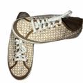 Coach Shoes | Coach Signature Edith Tennis Sneakers | Color: Cream/Tan | Size: 8.5