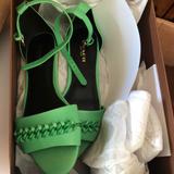 Coach Shoes | Coachankle Strap Sandals | Color: Green | Size: 5