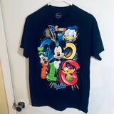 Disney Shirts | Disney Navy Blue 2016 Mens T-Shirt Size M/M 38/40 | Color: Blue/Red | Size: M