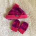 Columbia Accessories | Newborn Fleece Hat And Mittens | Color: Pink/Purple | Size: Osbb