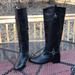 Coach Shoes | Coach Black Leather Size 6b Calf Hi Riding Boots | Color: Black | Size: 6