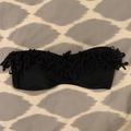 American Eagle Outfitters Swim | Fringe American Eagle Black Bandeau Bikini Top | Color: Black | Size: M