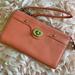 Coach Bags | Authentic Coach Wallet Wristlet Coral Leather | Color: Pink | Size: 7.5in X 4.5in