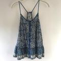 American Eagle Outfitters Tops | Floral Tank Top | Color: Blue/White | Size: Xs