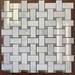 Mango Tile Alps 12" x 12" Marble Mosaic Herringbone Mosaic Wall & Floor Tile Natural Stone/Mixed Material/Marble in Gray/White | Wayfair MG608