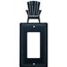 Village Wrought Iron Adirondack Single Toggle Light Switch Wall Plate in Black | 8 H x 2.75 W x 0.02 D in | Wayfair EG-119
