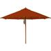 Charlton Home® Rodas 11.5' Market Umbrella Wood in Orange/Brown | Wayfair BD657C60B2C040D6AA37923ACA020E9C