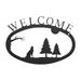 Loon Peak® Ariel Timber Wolf Welcome Sign Metal | 7.88 H x 11.38 W x 0.05 D in | Wayfair 570D0FD8FCC84FB3A8C8E17EA1060CE7