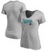 Women's Fanatics Branded Heathered Gray Tulane Green Wave American Classic V-Neck T-Shirt