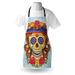 East Urban Home Day of the Dead Apron in Gray/Red | 26 W in | Wayfair A819BB5C85ED4327BA537E2668C21495