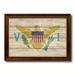 Spot Color Art 'Virgin Islands Country Flag' Framed Graphic Art Print on Canvas Wood in Brown | 19 H x 27 W x 1 D in | Wayfair 6428WB1927