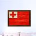 Spot Color Art 'Tonga Country Flag' Framed Painting on Canvas in Red | 15 H x 21 W x 1 D in | Wayfair 6412BG1521