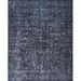 White 24 x 0.35 in Indoor Area Rug - East Urban Home Contemporary Slate Blue Area Rug Polyester/Wool | 24 W x 0.35 D in | Wayfair