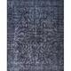 White 24 x 0.35 in Indoor Area Rug - East Urban Home Contemporary Slate Blue Area Rug Polyester/Wool | 24 W x 0.35 D in | Wayfair