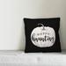 The Holiday Aisle® Hervey Bay Happy Haunting Pumpkin Throw Pillow Polyester/Polyfill blend | 16 H x 16 W x 1.5 D in | Wayfair