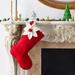 The Holiday Aisle® Poinsettia Christmas Stocking Wool/Felt in Red | 20 H x 12 W in | Wayfair 776865071DDC4DB3AA1938AD1A051BB0