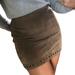 Michael Kors Skirts | Michael Kors Suede Skirt Vintage | Color: Brown/Cream | Size: 8