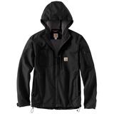 Carhartt Men's Hooded Rough Cut Jacket (Size XL) Black, Nylon,Spandex