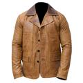 Mens Red Dead Redemption II Arthur Morgan Coat Brown Leather Jacket M