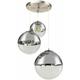 Suspension boules verre transparent nickel chrome mat lampe d'éclairage de salon Globo 15851-3