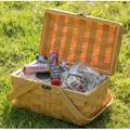 August Grove® Woodchip Picnic Basket Wicker or Wood in Brown | 6 H x 9.5 W x 4.75 D in | Wayfair 107E7842929B4FE0A2B09EB013ACED01