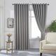 The House Of Emily Blackout Room Darkening Eyelet Curtains - Thermal Insulating Window Curtains | Panels | Drapes - 2 Curtain Set - 2 Tie Backs Included (96" x 118", Dove Grey)