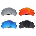 Mryok 4 Pair Polarized Replacement Lenses for Rudy Project Rydon Sunglass - Stealth Black/Fire Red/Ice Blue/Silver Titanium