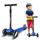 XJD 3 Wheel Kids Scooter Age 2-8 Toddler Scooters Adjustable Height Handle with PU Flashing Wheels for Boys Girls Children (Blue)