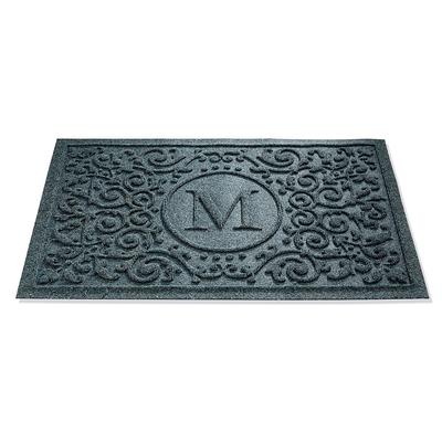 Water & Dirt Shield Mandalay Monogrammed Door Mat - Charcoal - Frontgate