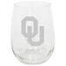 Oklahoma Sooners 15oz. Personalized Stemless Etched Glass Tumbler