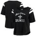 Women's Touch Black New Orleans Saints Plus Size Curve Touchdown Half-Sleeve T-Shirt