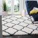 Hudson Shag Collection 9' X 12' Rug in Ivory And Slate Blue - Safavieh SGH283T-9