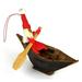 The Holiday Aisle® Santa in a Boat Hanging Figurine Ornament Fabric in Red | 4 H x 3 W x 1.5 D in | Wayfair 6CBD8D00EC654EEF99509B7DAD0FD7CD