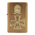 Zippo Knight's Cross 1939 Windproof Lighter with Oak Leaves-Diamond Engraving-Elegant Brushed Brass-Limited Edition Only 1000 Items Worldwide, Chrome