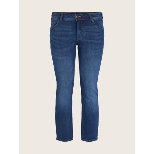 TOM TAILOR Damen Plus - Slim Jeans, blau, Gr. 48